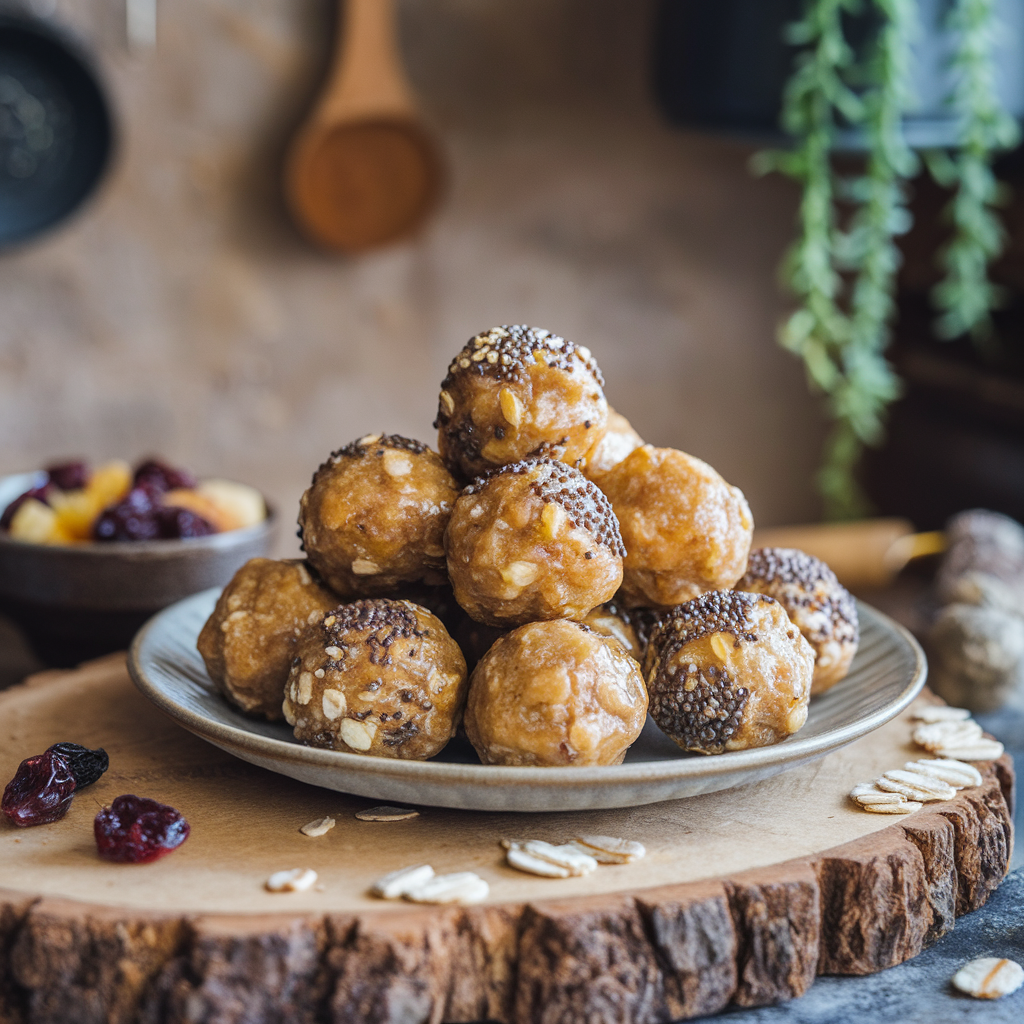 1 cup rolled oats ½ cup almond butter (or any nut butter of your choice) ¼ cup honey (or maple syrup for a vegan option) 2 scoops vanilla protein powder 2 tbsp chia seeds (optional, for an extra health boost) 1 tsp vanilla extract Pinch of salt 2 tbsp water (if the mixture feels dry)