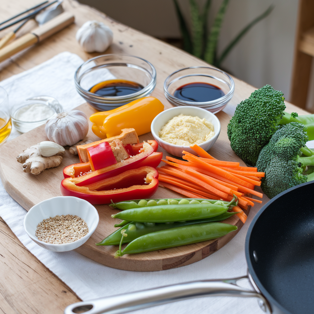 Tofu Stir-Fry Fiesta 🌱: A quick and healthy protein-packed vegan recipe with tofu and vibrant veggies, perfect for weeknight dinners. Ready in just 25 minutes!